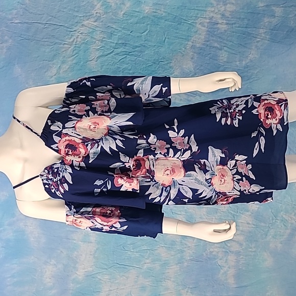 New Yumi Kim Celine Dress In Luxembourg Navy Size  XS - Picture 1 of 16